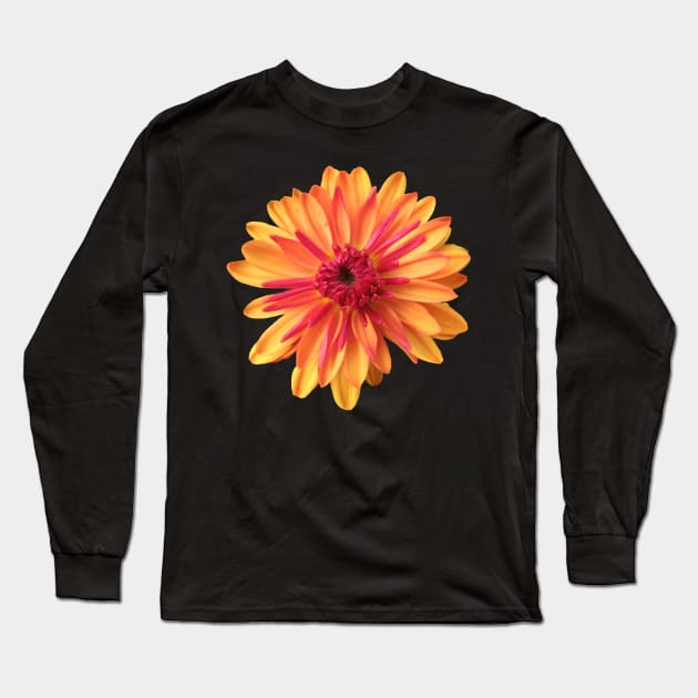 beautiful orange red flower, blossom, bloom Long Sleeve T-Shirt by rh_naturestyles